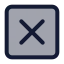 Multiplicationsignsquare icon with duotone standard style