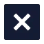 Multiplicationsignsquare icon with solid sharp style
