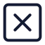 Multiplicationsignsquare icon with stroke standard style