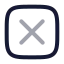 Multiplicationsignsquare icon with twotone rounded style