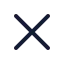 Multiplicationsign icon with stroke rounded style