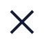 Multiplicationsign icon with stroke sharp style