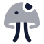 Mushroom icon with bulk rounded style
