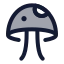 Mushroom icon with duotone rounded style