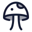 Mushroom icon with duotone standard style