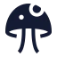 Mushroom icon with solid sharp style