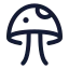 Mushroom icon with stroke rounded style