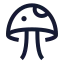 Mushroom icon with stroke sharp style