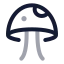 Mushroom icon with twotone rounded style