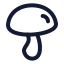 Mushroom icon with stroke rounded style