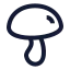Mushroom icon with stroke sharp style