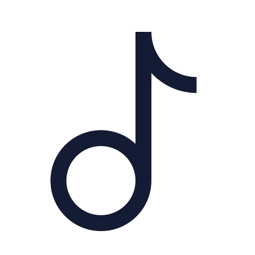 Music 01 Icon in Stroke Sharp style