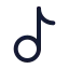 Music icon with stroke standard style