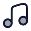 Music icon with duotone rounded style