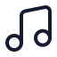 Music icon with stroke standard style