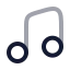 Music icon with twotone rounded style