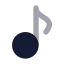 Music icon with bulk rounded style