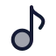 Music icon with duotone standard style
