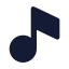 Musicnote icon with solid sharp style