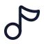 Musicnote icon with stroke standard style