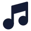 Musicnote icon with solid sharp style
