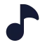 Musicnote icon with solid sharp style