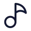 Musicnote icon with stroke standard style