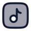 Musicnotesquare icon with duotone rounded style