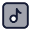 Musicnotesquare icon with duotone standard style