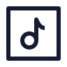 Music Note Square 01 icon preview