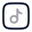 Musicnotesquare icon with twotone rounded style