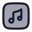 Musicnotesquare icon with duotone rounded style