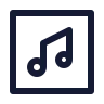 Music Note Square 02 icon preview