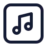 Music Note Square 02 icon preview