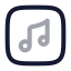 Musicnotesquare icon with twotone rounded style