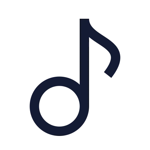 Music Icon in Stroke Sharp style