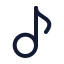 Music icon with stroke standard style