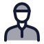 Muslim icon with duotone rounded style