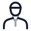 Muslim icon with twotone rounded style