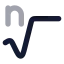 Nthroot icon with bulk rounded style