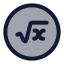 Nthrootcircle icon with duotone rounded style