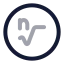 Nthrootcircle icon with twotone rounded style