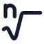 Nthroot icon with solid rounded style