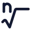 Nthroot icon with solid standard style