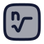 Nthrootsquare icon with duotone rounded style