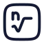 Nthrootsquare icon with stroke rounded style