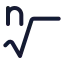 Nthroot icon with stroke standard style