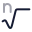 Nthroot icon with twotone rounded style