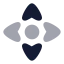 Navigation icon with bulk rounded style