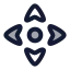 Navigation icon with duotone rounded style